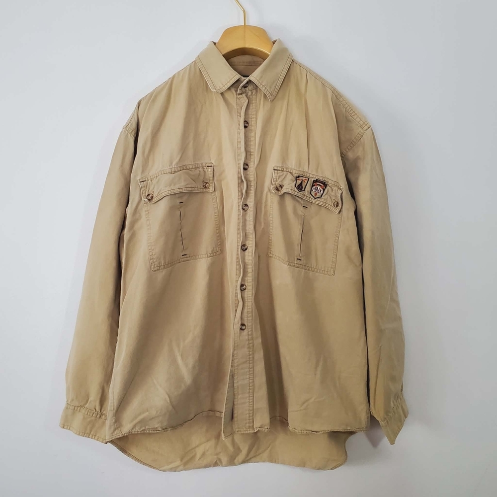 Vintage anx Button-Up Shirt Long Sleeve Western Cowboy Style L